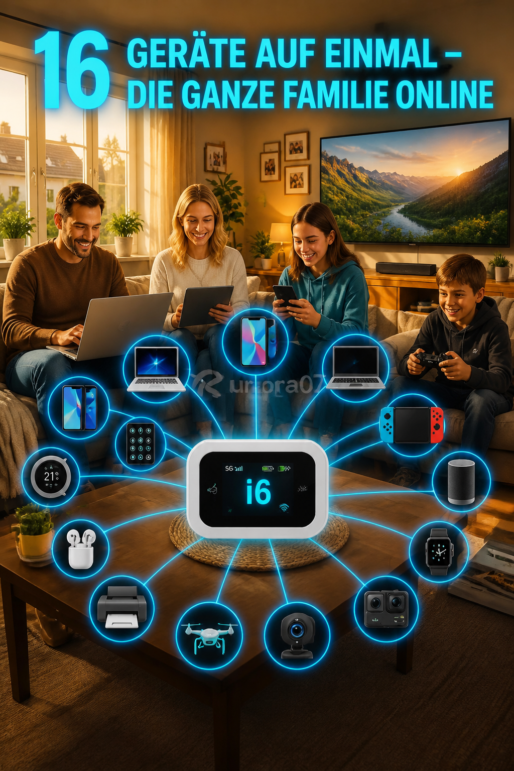 📶Mobiler Hotspot mit vollständiger WLAN-Abdeckung Ohne Karte