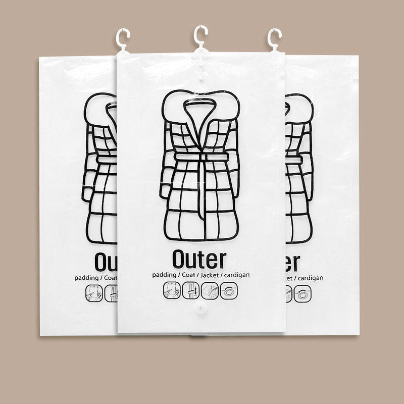 💨✨ Aufhängbarer Vakuumbeutel 50% Rabatt💞💪 Platzsparen, Staubschutz, Wiederverwendbar für Kleidung & Reisen