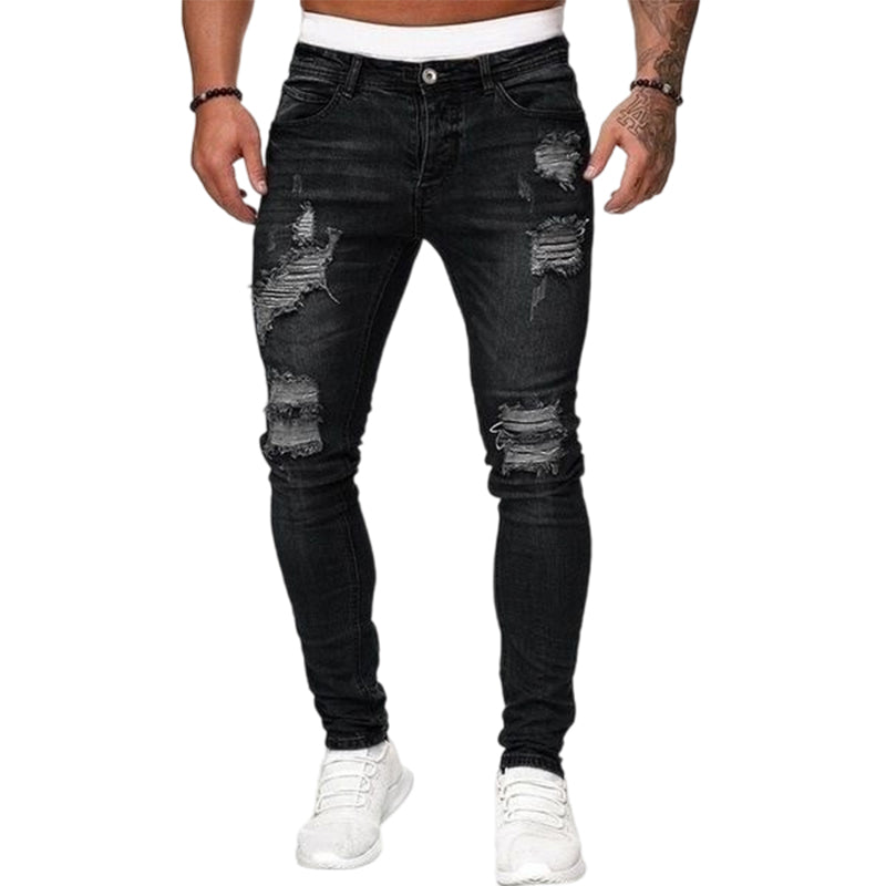 đ60 % RABATT! đ„ Stylische Skinny Jeans im Used-Look fĂŒr Herren â Schmale, zulaufende Passform, atmungsaktive Baumwolle & lĂ€ssige Risse