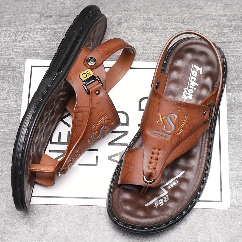 👞 50% RABATT! 🌿 Atmungsaktive Outdoor-Sandalen aus Weichem Leder in Übergrößen für Herren – Bequeme Passform, Rutschfeste Sohle & Ideal Für Lange Spaziergänge 🚶♂️