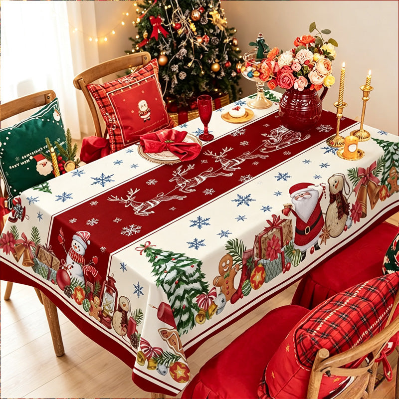 🎄 50 % Rabatt ! Wasserfeste Weihnachtstischdecke – Fleckenfrei durch die Feiertage! 💧 Perlt sofort ab, brillante HD-Motive, edler Fall ✨