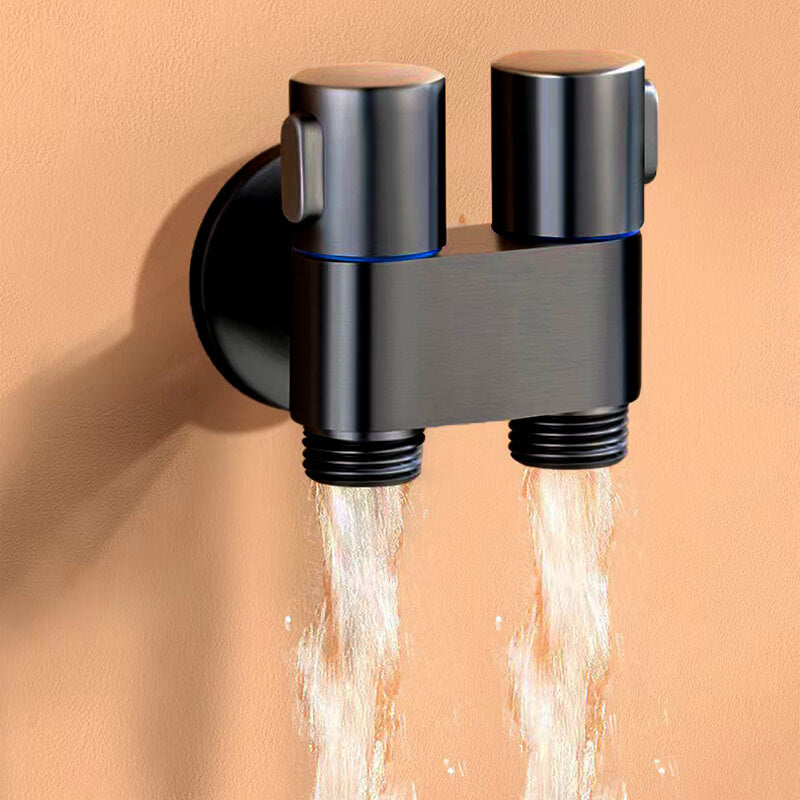1-in-2-out Doppelsteuerventil Aus Messing – G1/2 Zoll Eckventil Für Waschmaschine, Toilette & Bidet – Separate Wasserkontrolle, Platzsparend