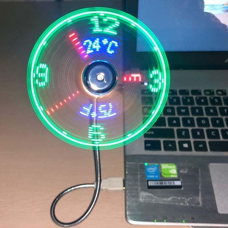 USB-Ventilator LED-Uhrenlicht(MEHR KAUFEN MEHR SPAREN)