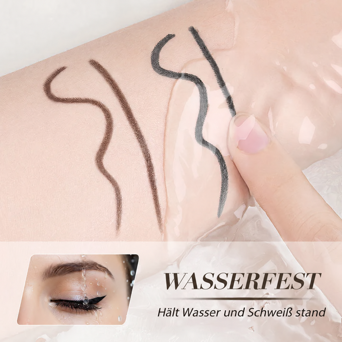 🔥 Kaufe 1, erhalte 1 GRATIS! 🔥 Wasserfester Gel-Eyeliner-Stift mit 2-mm-Spitze – intensive Farbe in Carbonschwarz und Lavabraun-Gcom