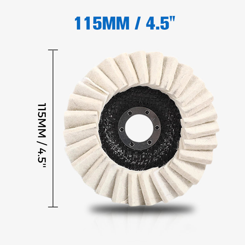📢📢65 % Rabatt!! 🧽✨ Wollpolierscheibe für Winkelschchleifer – Hochglanz-Spiegelfinish! 🚀⚡