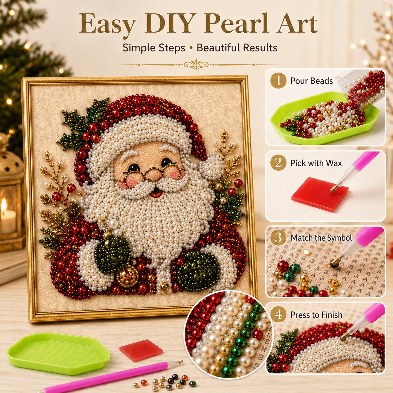 💎 -50% RABATT | 🎅Weihnachts-Diamond-Painting-Set – Kreativer Bastelspaß für Groß & Klein