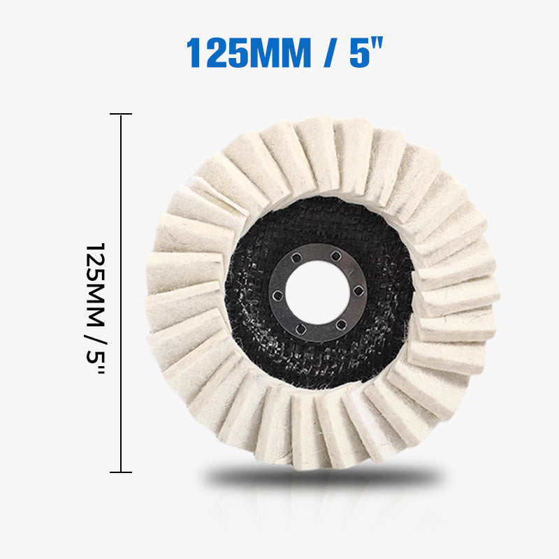 📢📢65 % Rabatt!! 🧽✨ Wollpolierscheibe für Winkelschchleifer – Hochglanz-Spiegelfinish! 🚀⚡