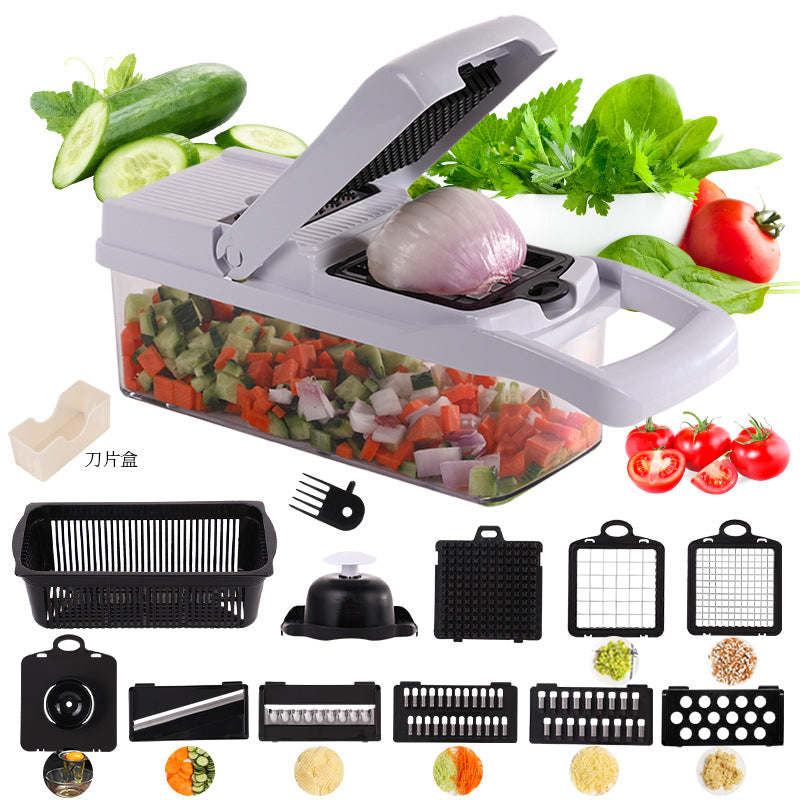 ⏰ Letzte Welle – Lager fast leer – 50% endet jederzeit！15 Stk. – 1 Set 🧑‍🍳 Multifunktionaler Obst- und Gemüseschneider