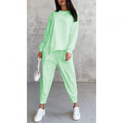 ⏰Zeitlich begrenztes Angebot: 50 % RABATT💕Damen Langarm-Sweatshirts mit unregelmäßigem Saum & Hosen-Set
