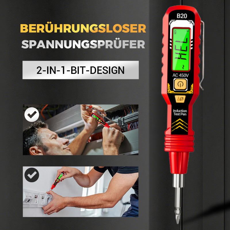 🔍 Berührungsloser Spannungsprüfer – AC 12-1000V, LCD-Anzeige mit Beleuchtung & Akustische/Visuelle Warnung 🛡️