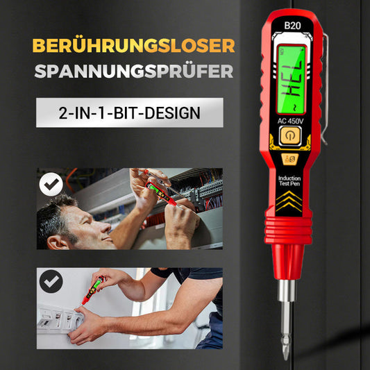🔍 Berührungsloser Spannungsprüfer – AC 12-1000V, LCD-Anzeige mit Beleuchtung & Akustische/Visuelle Warnung 🛡️