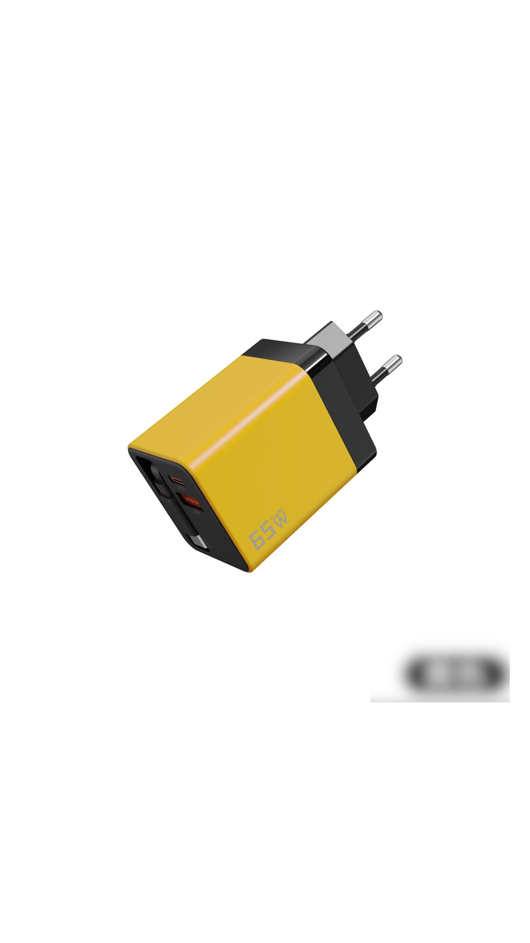 ✨⚡3-in-1-GaN-Ladegerät, 65W-Schnellladegerät für Smartphones mit Typ-C-Kabel und 2 USB-Anschlüssen
