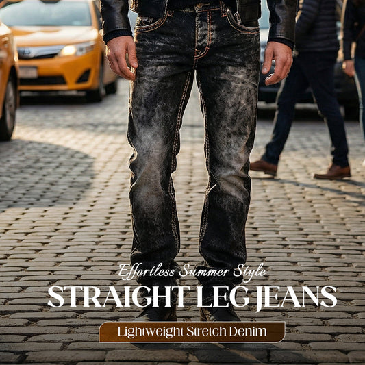 Kreative Stretch-Jeans für Herren, minimalistischer Stil, ideal für den Sommer, Emo-Stil
