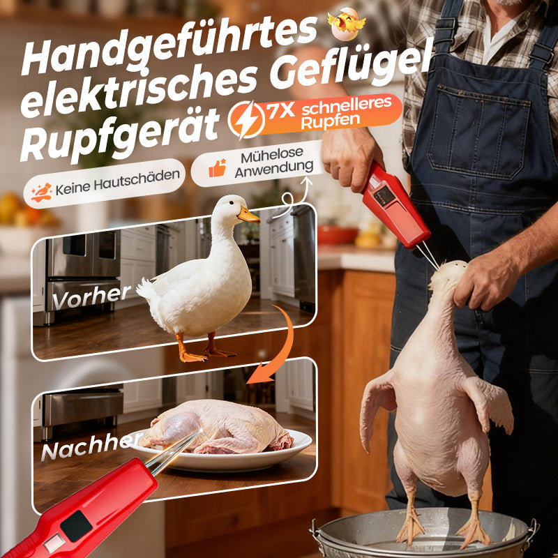 🦆🔥2026 SCHNÄPPCHEN 🔥🐓Elektrische Geflügelrupfmaschine – Einfaches Rupfen, spart Zeit und Mühe!