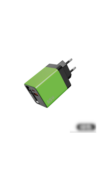 ✨⚡3-in-1-GaN-Ladegerät, 65W-Schnellladegerät für Smartphones mit Typ-C-Kabel und 2 USB-Anschlüssen