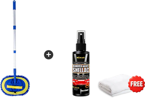 📢📢50 % Rabatt!! ⏰🚗 Robuster Autowaschmopp mit langem Griff | Teleskopierbar & Aluminium