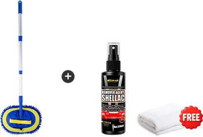 📢📢50 % Rabatt!! ⏰🚗 Robuster Autowaschmopp mit langem Griff | Teleskopierbar & Aluminium