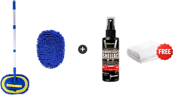 📢📢50 % Rabatt!! ⏰🚗 Robuster Autowaschmopp mit langem Griff | Teleskopierbar & Aluminium