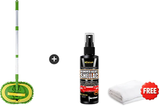 📢📢50 % Rabatt!! ⏰🚗 Robuster Autowaschmopp mit langem Griff | Teleskopierbar & Aluminium