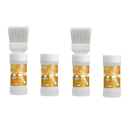 🖌️ Wasserbasierte Metallic-Silber-Farbe – Deckend, schnell trocknend & mit integriertem Pinsel – Ideal für kreative Projekte & Deko ✨