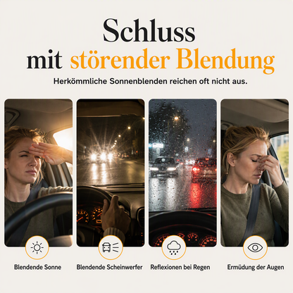 🎉💖Über 80.000 Mal verkauft!⚡🚗Auto Tag- & Nachtblende – Starker Blendschutz gegen tiefstehende Sonne & Fernlicht