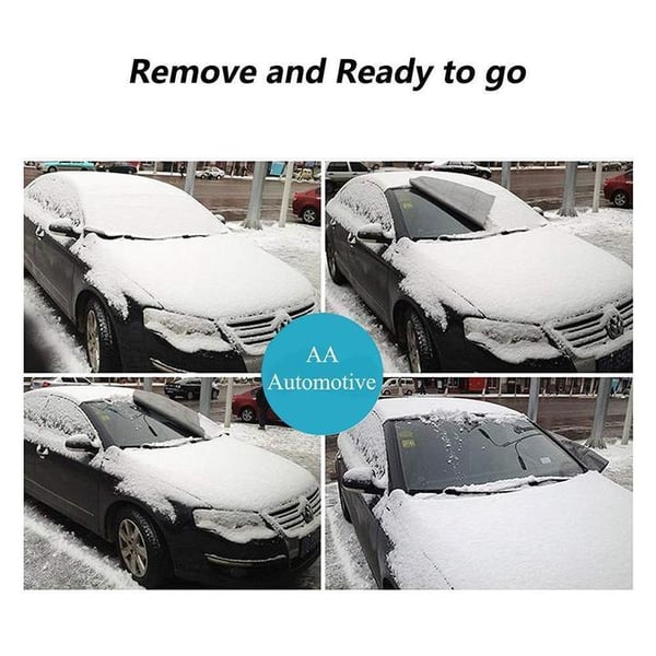 ⏳Time-Limited Special⏰ Verdickte magnetische Sonnenblende und Schneeabdeckung für die Autowindschutzscheibe, wasserdichte halbe Autoabdeckung mit reflektierenden Streifen🚗