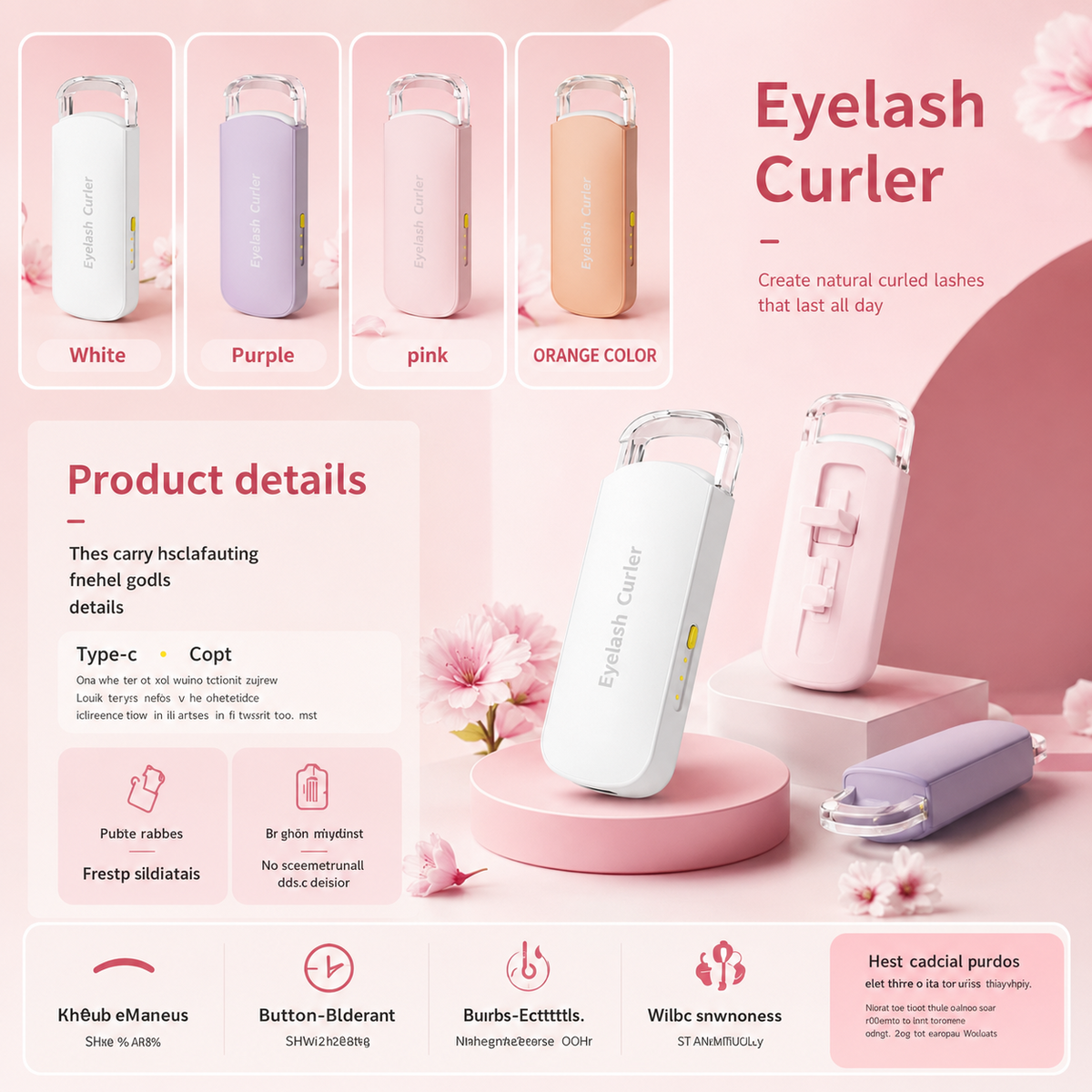🔥 Überraschung 50 % Rabatt! Holen Sie sich traumhafte Wimpern zurück! ✨ Wiederaufladbare elektrische beheizte Wimpernzange