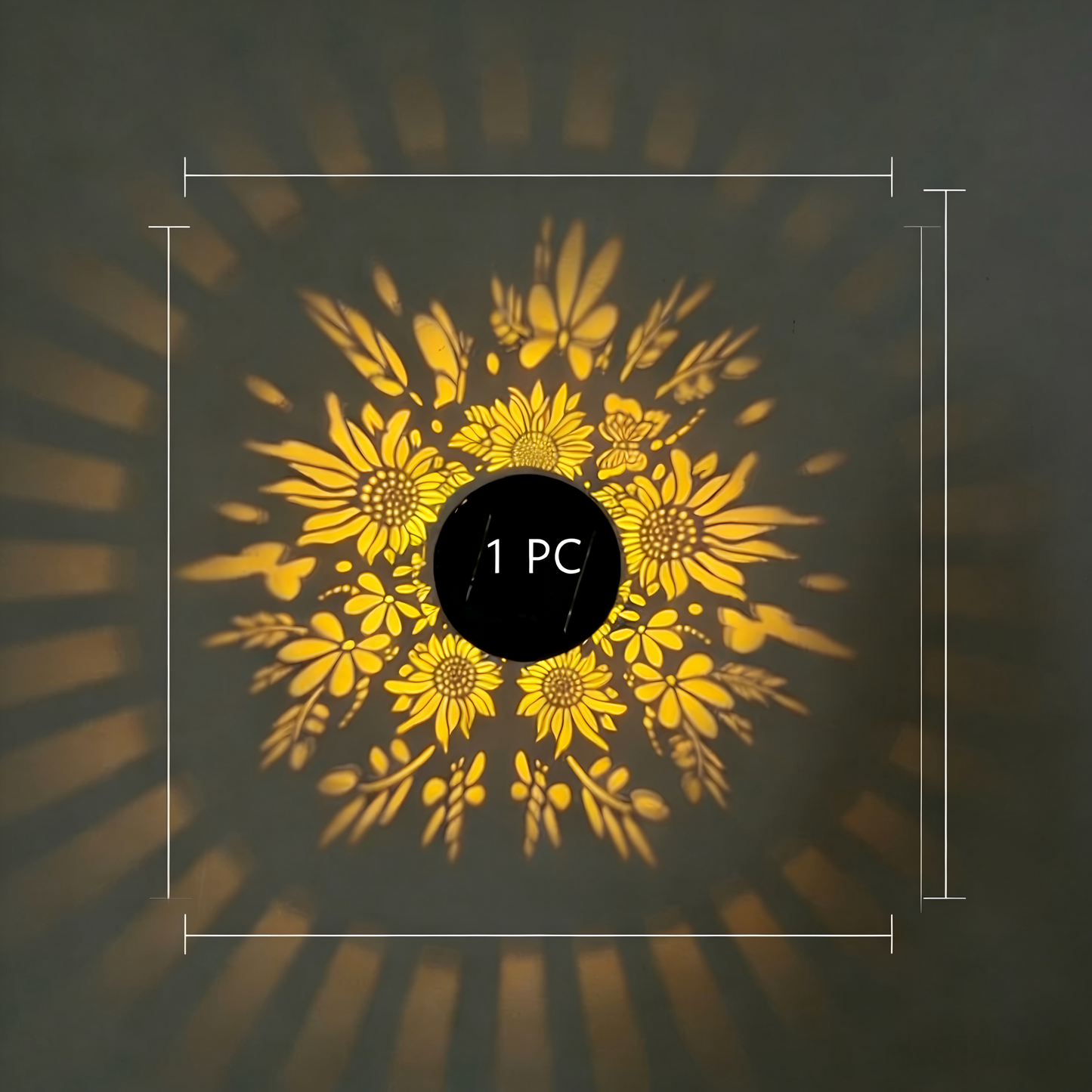 💎 60% RABATT! 💎 Solar-Mandalaleuchte für Garten & Terrasse – 2-in-1 Boden- & Wandleuchte mit Vintage-Projektion, IP65 & Rostfrei 🌿🌙