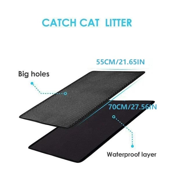 🐾 50 % Rabatt! Zweilagige Katzenstreumatte – weniger Streu auf dem Boden! 🐱 Streu auffangen, einfach ausschütten, rutschfest auslegen 🧹