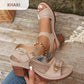 🪧Maximal 50 % Rabatt🌟Damen Sandalen mit Blockabsatz