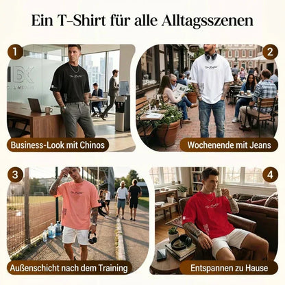 🎁Neuwaren 50% Rabatt💥Herren Urban Style Loose Fit T-Shirt – Premium Baumwollmix, Lässiger Oversize-Schnitt & Grafikdruck