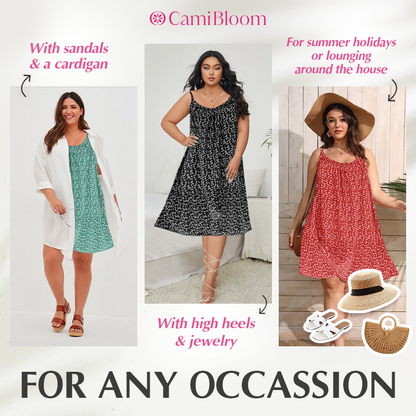 🎉Der Sommer steht vor der Tür.! 50% Rabatt 🛍️ Camisole-Kleid mit Blumenmuster