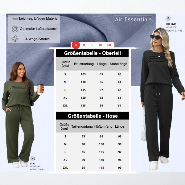 👚 50% RABATT! 🧘‍♀️ Loungeset für Damen (Top & Hose) – Superweicher Stoff, Bequemer Relax-Fit & Perfekt für Zuhause ✨