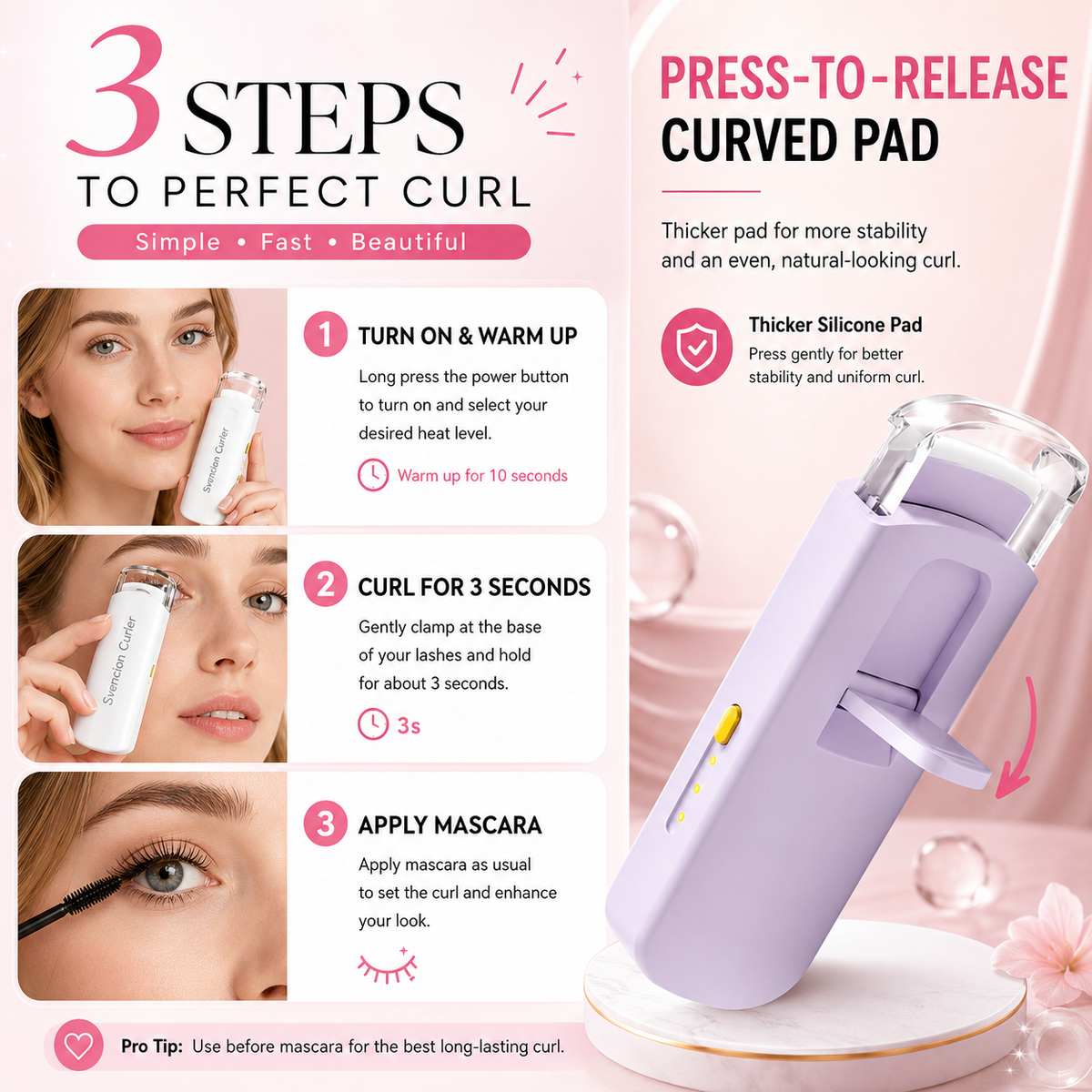 🔥 Überraschung 50 % Rabatt! Holen Sie sich traumhafte Wimpern zurück! ✨ Wiederaufladbare elektrische beheizte Wimpernzange