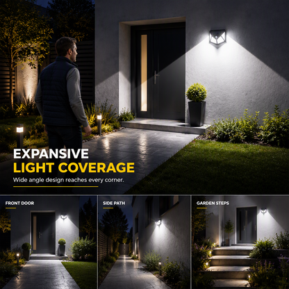 🔆 Kaufe 1, erhalte 1 GRATIS! Solar-Wandleuchte Außen Wasserdicht – Automatisch hell, zuverlässig sicher! 🏡 140 LEDs, kabellose Wandmontage, regenfest 🛡️