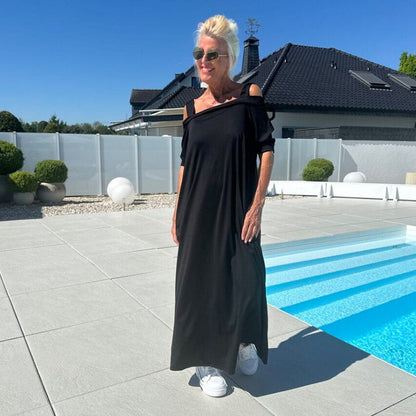 💞Lässiges Maxikleid mit offenen Schultern für Damen