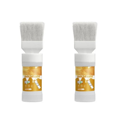 🖌️ Wasserbasierte Metallic-Silber-Farbe – Deckend, schnell trocknend & mit integriertem Pinsel – Ideal für kreative Projekte & Deko ✨