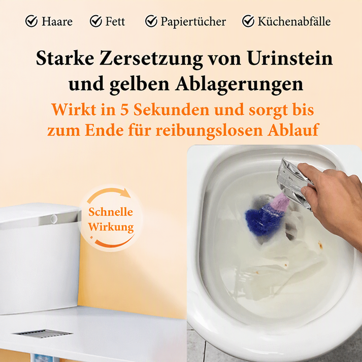 🔥 Kaufe 1, erhalte 1 GRATIS!🧽Abflussreinigungspulver gegen Verstopfungen und Gerüche, 4 × 30 g je Schachtel