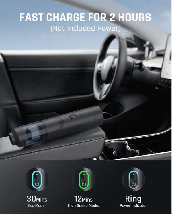 💥Zeitlich begrenztes Angebot💥 V8 Mate kabelloser Mini-Autostaubsauger, leistungsstarke Saugleistung von 13000 Pa / 30 AW