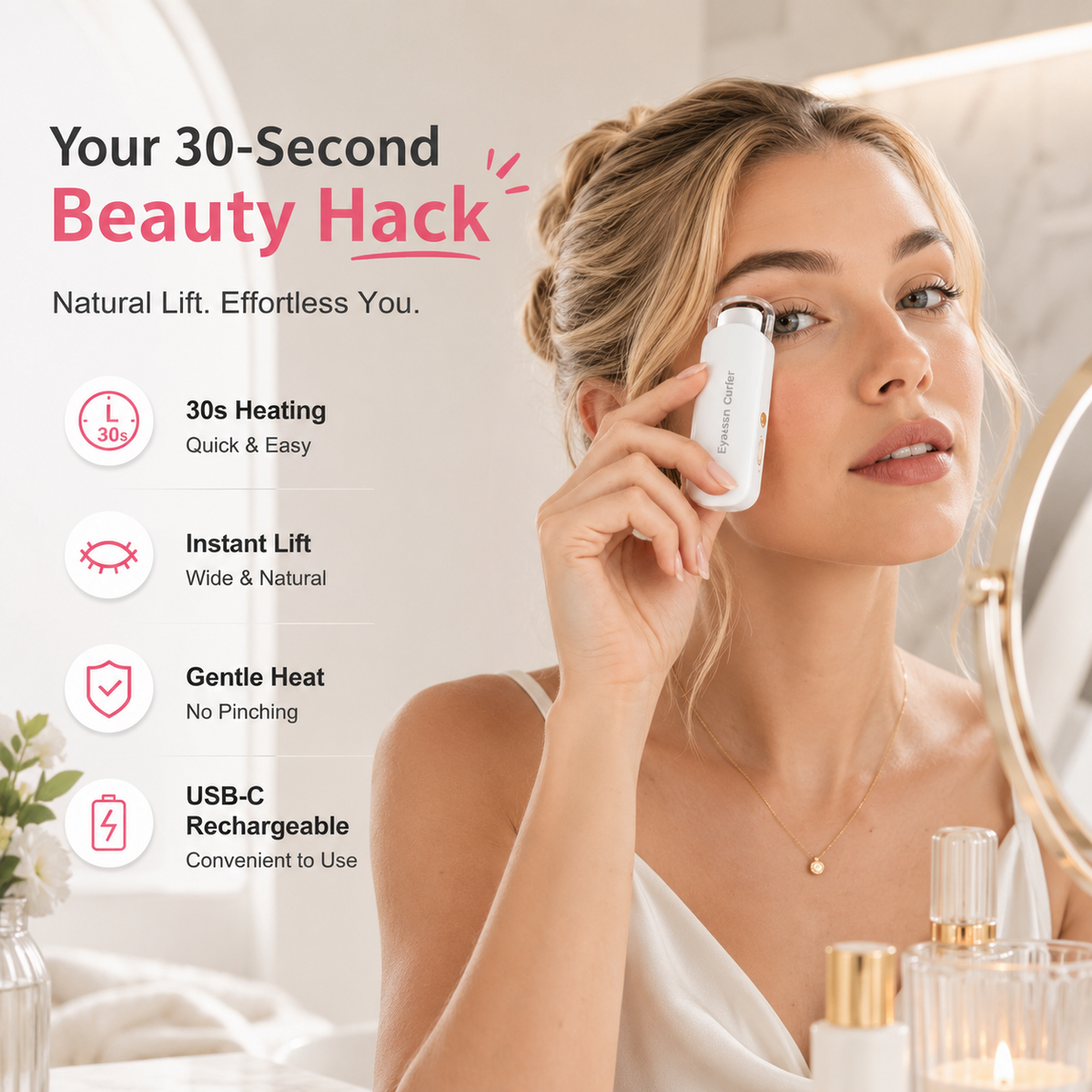 🔥 Überraschung 50 % Rabatt! Holen Sie sich traumhafte Wimpern zurück! ✨ Wiederaufladbare elektrische beheizte Wimpernzange