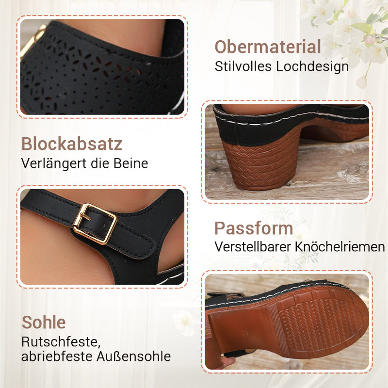 🪧Maximal 50 % Rabatt🌟Damen Sandalen mit Blockabsatz