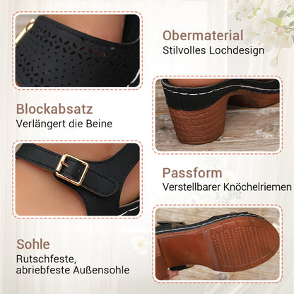 🪧Maximal 50 % Rabatt🌟Damen Sandalen mit Blockabsatz