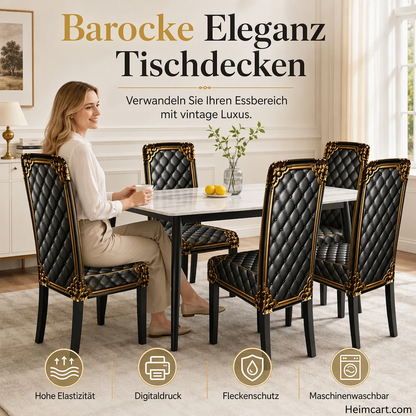⚜️ 50 % Rabatt ! Elegante Barock-Stuhlhusse – Königlicher Charme, perfekter Schutz! 🖤 Grenzenlose Stretch-Passform, weich & bequem, waschbar 🪑