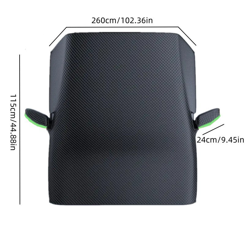 ⏳Time-Limited Special⏰ Verdickte magnetische Sonnenblende und Schneeabdeckung für die Autowindschutzscheibe, wasserdichte halbe Autoabdeckung mit reflektierenden Streifen🚗