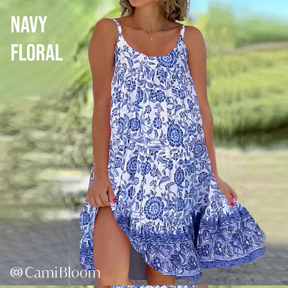 🎉Der Sommer steht vor der Tür.! 50% Rabatt 🛍️ Camisole-Kleid mit Blumenmuster