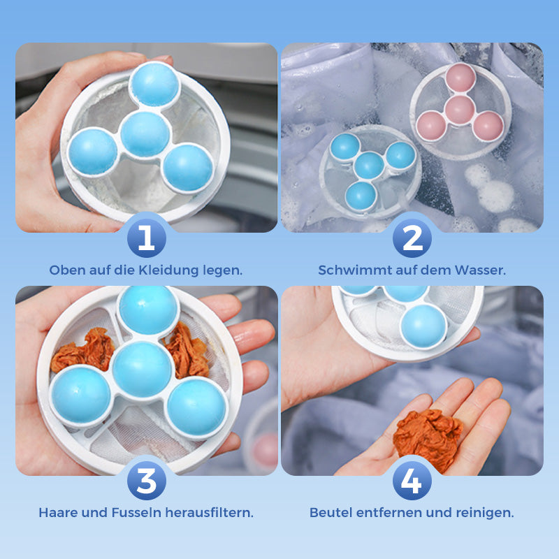 🧼✨ BEFRISTETES ANGEBOT: 50% RABATT! Schwimmender Filterbeutel-Waschball für Waschmaschinen – Fängt Haare & Flusen, Einfache Reinigung für Badewanne, Waschbecken & Waschmaschine 🐾📦