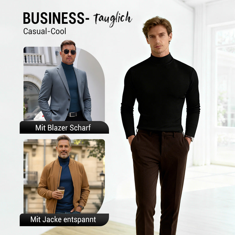 🔥Solange der Vorrat reicht 40 % Rabatt!🎉Slim Fit Langarm-T-Shirt für Herren mit Stehkragen