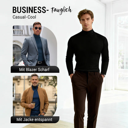 🔥Solange der Vorrat reicht 40 % Rabatt!🎉Slim Fit Langarm-T-Shirt für Herren mit Stehkragen