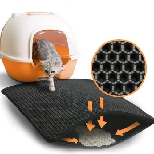 🐾 50 % Rabatt! Zweilagige Katzenstreumatte – weniger Streu auf dem Boden! 🐱 Streu auffangen, einfach ausschütten, rutschfest auslegen 🧹
