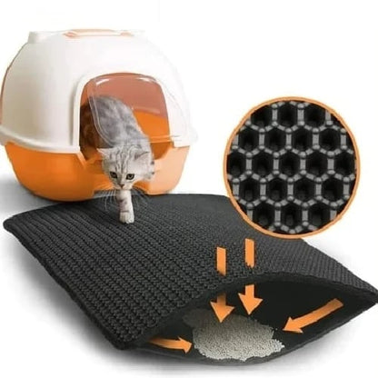 🐾 50 % Rabatt! Zweilagige Katzenstreumatte – weniger Streu auf dem Boden! 🐱 Streu auffangen, einfach ausschütten, rutschfest auslegen 🧹
